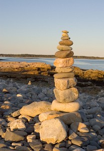 IF8X2667  Cairns on the Rocky Beach just off of Seawall Road  &#169;  All Rights Reserved