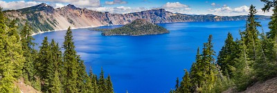 ZY9A0299-0305  Crater Lake and Wizard Island Panorama  &#169;  All Rights Reserved