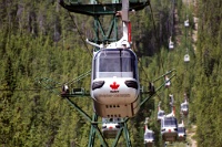 ba 025  The gondola car going up to the Sulphur Mountain peak  &#169; 2017 All Rights Reserved