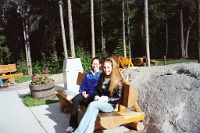 ba 197  Jessica and Michelle waiting for the gondola ride to dinner  &#169; 2017 All Rights Reserved