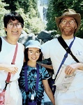 451  Carol, Jessica, and Paul on the hike to Vernal Falls, Yosemite National Park  &#169; 2017 All Rights Reserved