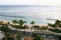 HW001  The view from our condo on Waikik Beach Honolulu  &#169; 2017 All Rights Reserved