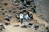 Hw078  Jessica and Michelle hiking on the Sliding Sands trail  &#169; 2017 All Rights Reserved