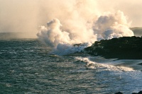 Hw279  Our first glimpse of lava flowing into the Pacific Ocean  &#169; 2017 All Rights Reserved