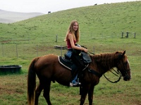 Hw343  Michelle on horseback near Waimea  &#169; 2017 All Rights Reserved