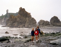 sv2k0140  Michelle, Jessica, and Paul at Ruby Beach in Olympic National Park  &#169; 2017 All Rights Reserved