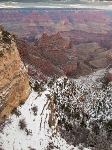 IMG 0477  Snow and ice-covered Bright Angel Trail  &#169;  All Rights Reserved