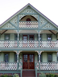 IF8X0219  Victorian Architecture in Ocean Grove  &#169;  All Rights Reserved